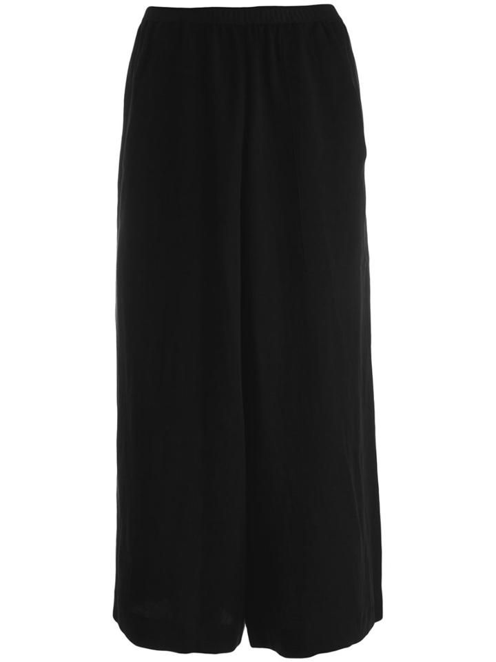 Antonio Marras - Cropped Trousers - Women - Linen/flax/lyocell - 1, Black, Linen/flax/lyocell