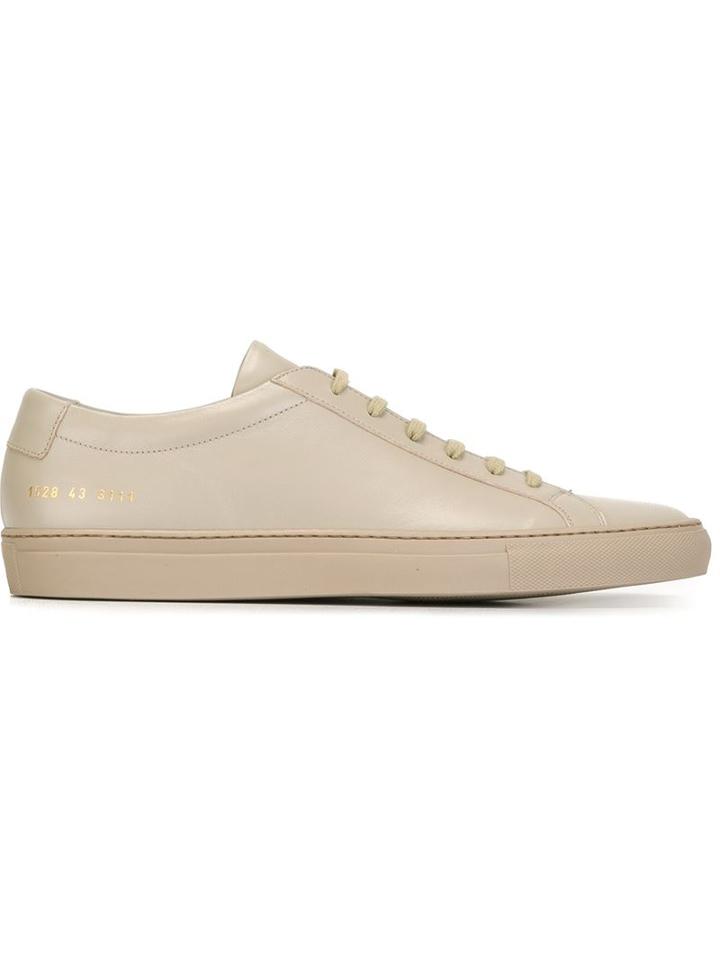 Common Projects Original Achilles Low Sneakers, Men's, Size: 43, Grey, Leather/rubber