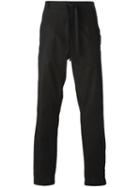 Ann Demeulemeester Striped Trousers, Men's, Size: Medium, Black, Cotton