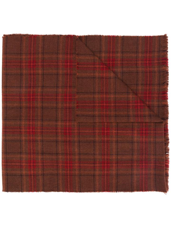 Valentino Valentino Garavani Checked Scarf - Brown