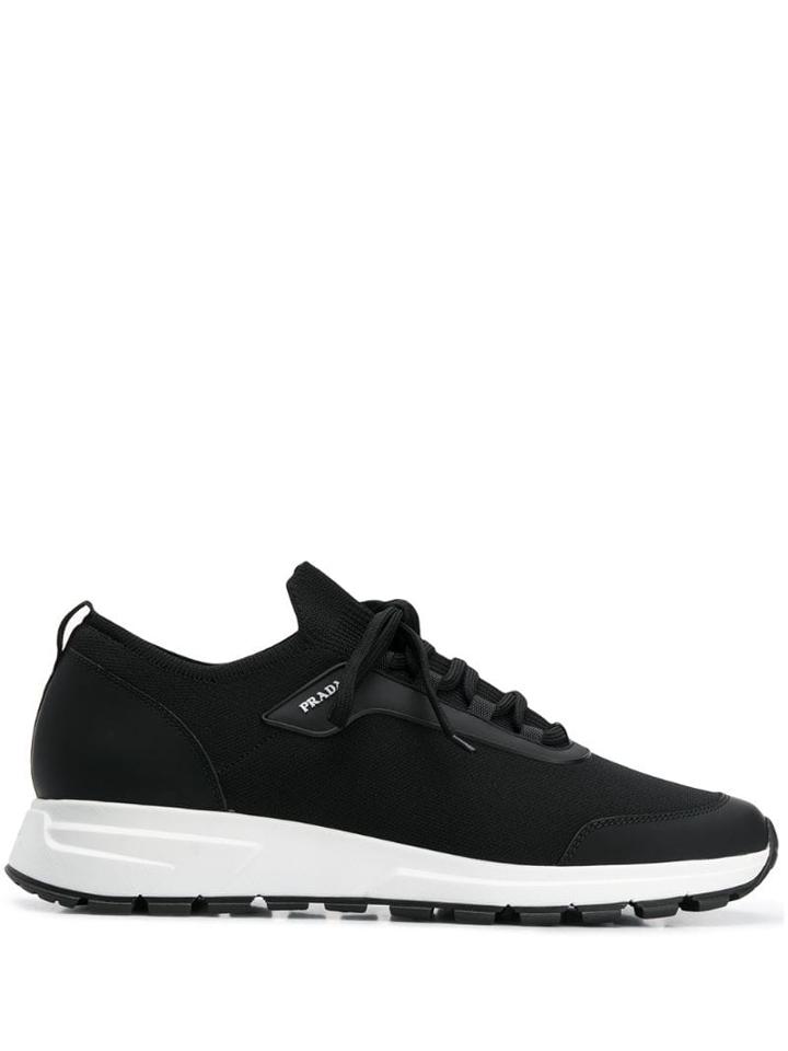 Prada Round Toe Sneakers - Black