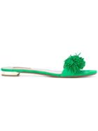 Aquazzura Wild Thing Slide Sandals - Green