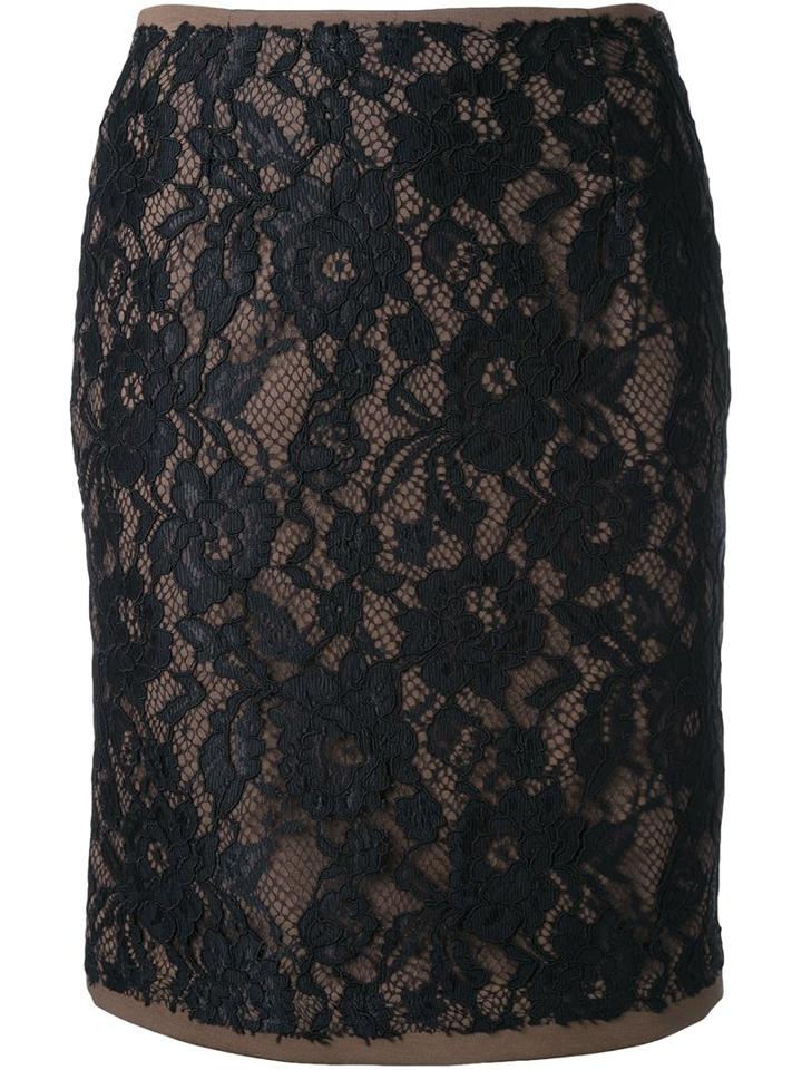 Guild Prime Straight Lace Skirt, Women's, Size: 36, Black, Rayon