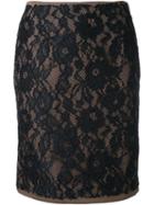 Guild Prime Straight Lace Skirt, Women's, Size: 36, Black, Rayon