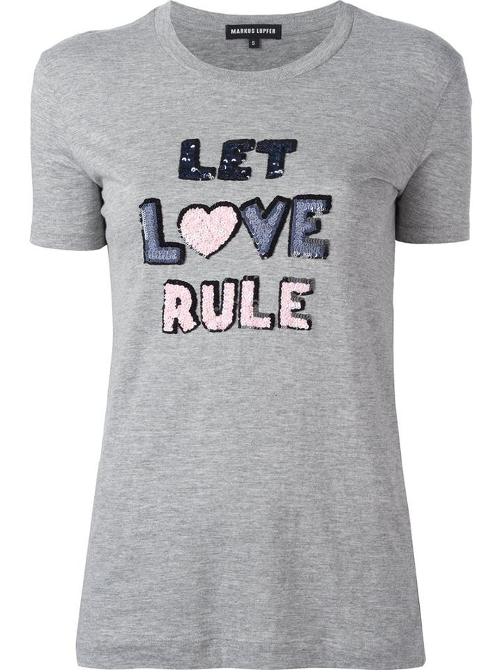 Markus Lupfer 'kate' T-shirt, Women's, Size: Xs, Grey, Cotton/viscose