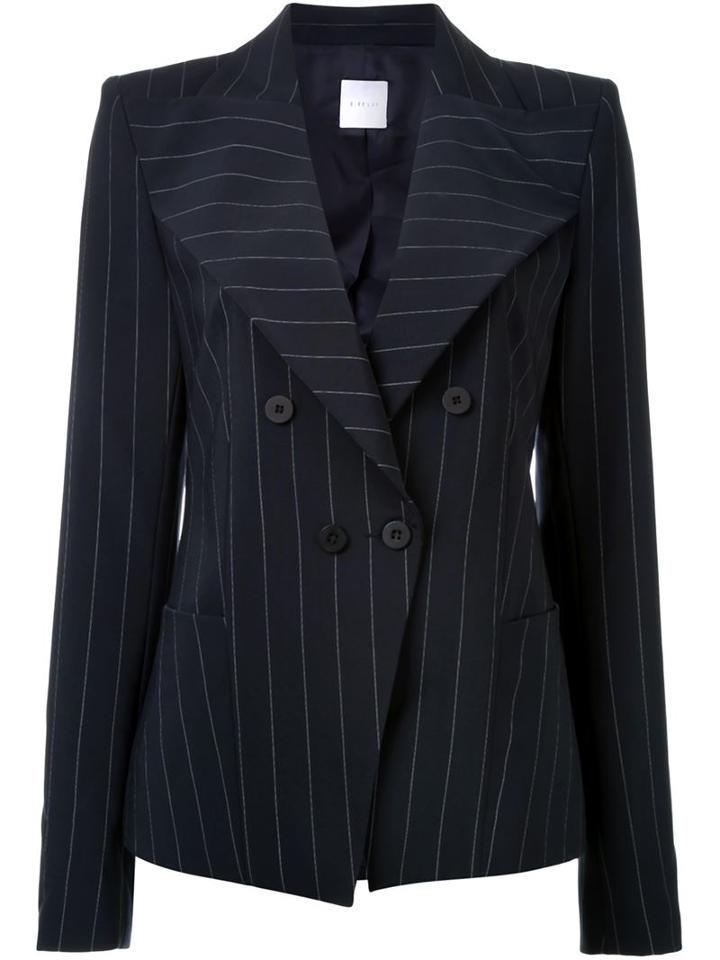 Dion Lee Pinstriped Blazer, Women's, Size: 14, Blue, Polyester/spandex/elastane/wool