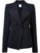 Dion Lee Pinstriped Blazer, Women's, Size: 14, Blue, Polyester/spandex/elastane/wool