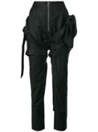 Natasha Zinko Buckled High-waisted Trousers - Black