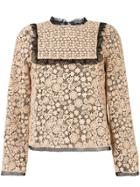 Red Valentino Lace Embroidered Blouse - Nude & Neutrals