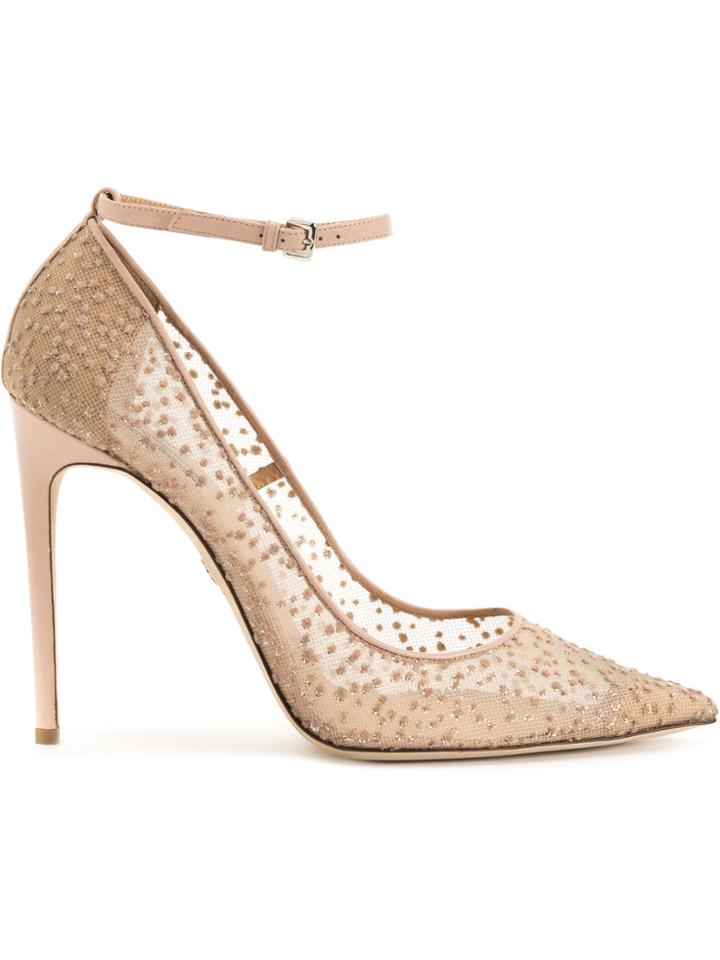 Dsquared2 Flocked Mesh Pumps - Nude & Neutrals