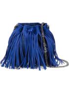 Stella Mccartney 'falabella' Fringed Shoulder Bag, Women's, Blue