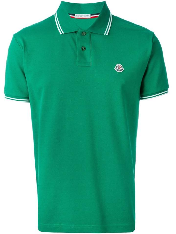 Moncler Classic Polo Shirt, Men's, Size: Xl, Green, Cotton