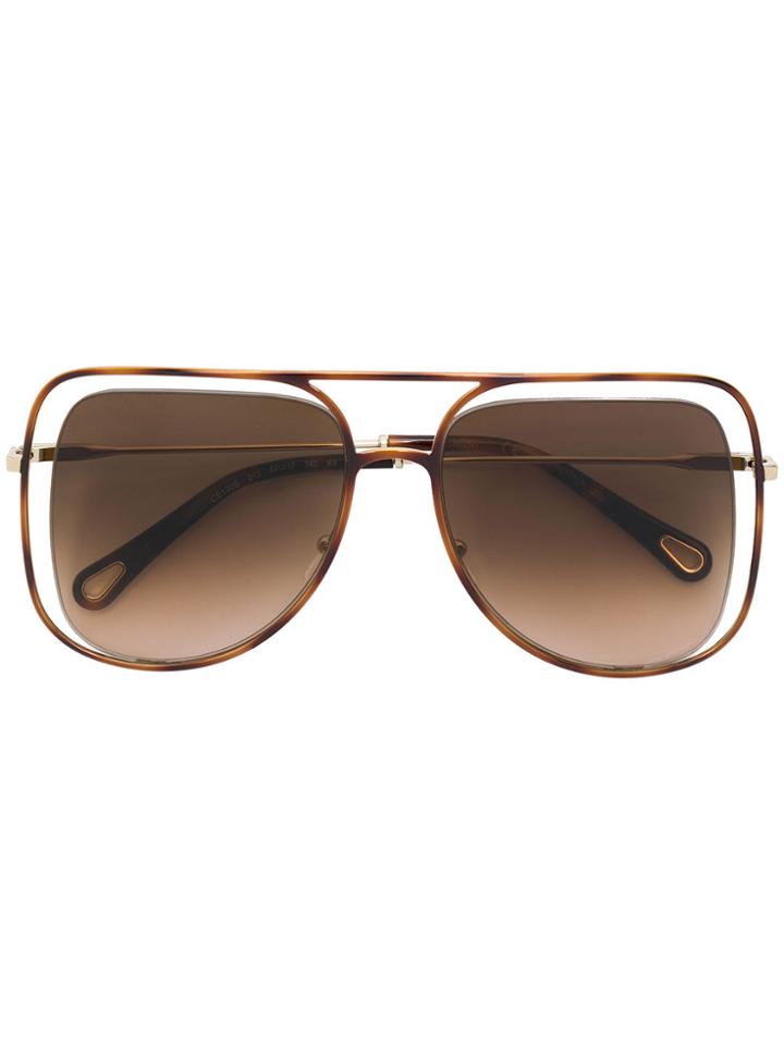 Chloé Eyewear Poppy Sunglasses - Brown