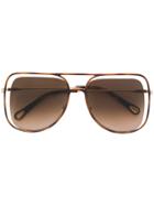 Chloé Eyewear Poppy Sunglasses - Brown
