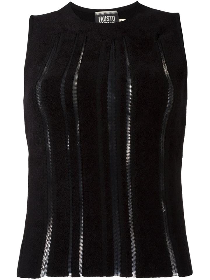 Fausto Puglisi Exposed Seam Tank Top - Black