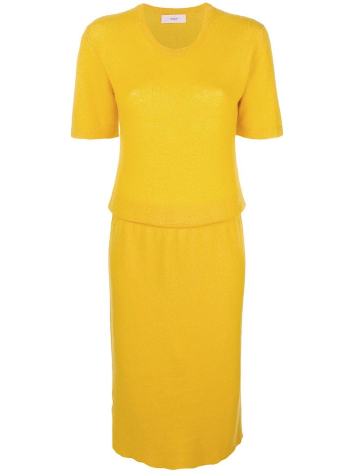 Pringle Of Scotland Short-sleeve Sweater Dress - Yellow