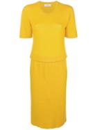 Pringle Of Scotland Short-sleeve Sweater Dress - Yellow