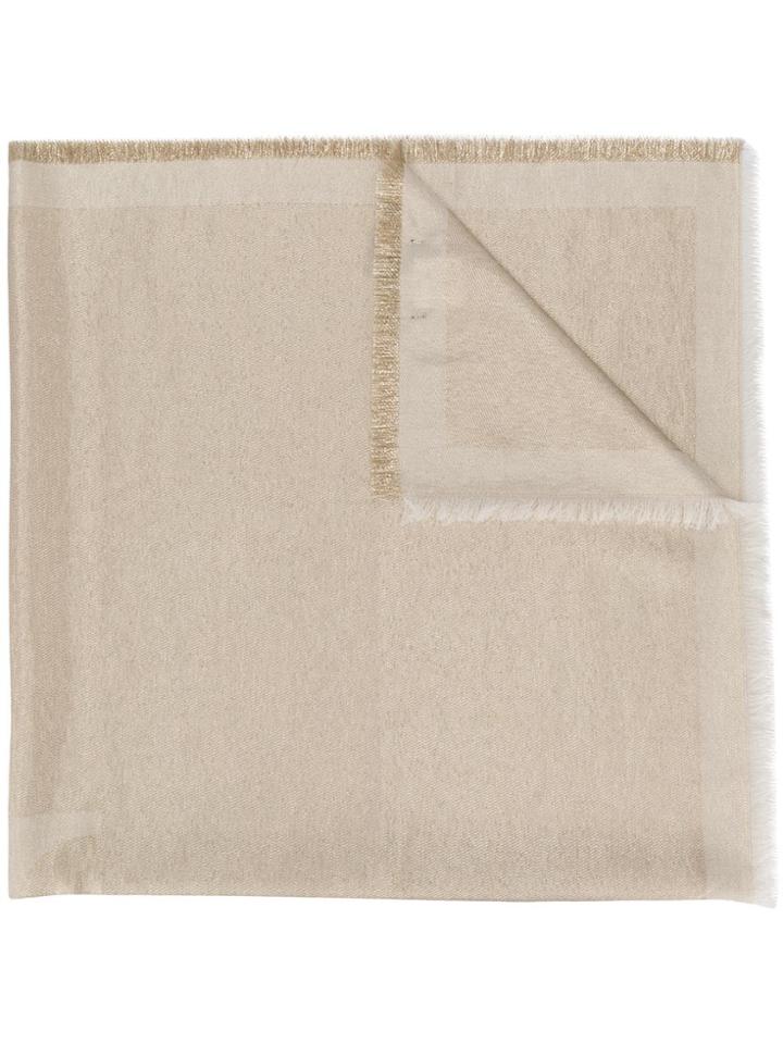 Fabiana Filippi Logo Print Scarf - Gold