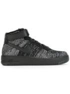 Nike Air Force 1 Flyknit Sneakers, Women's, Size: 37.5, Black, Cotton/leather/rubber