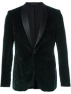 Tagliatore Velvet Effect Dinner Jacket, Men's, Size: 50, Green, Cotton/cupro