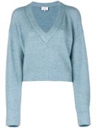 3.1 Phillip Lim Cropped V-neck Sweater - Blue