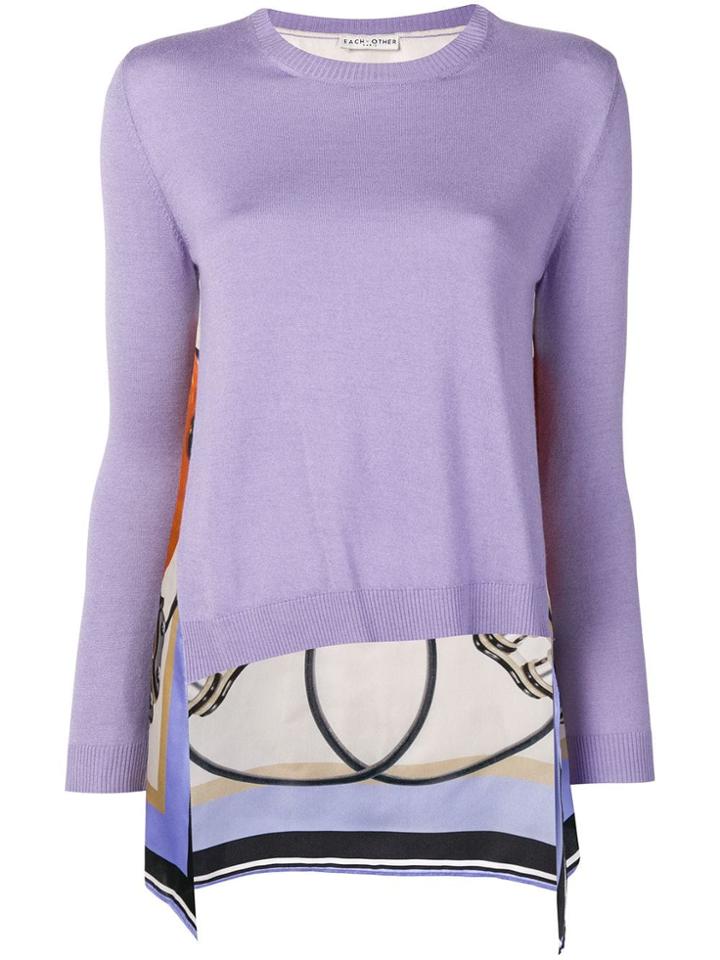 Each X Other Scarf Back Jumper - Purple
