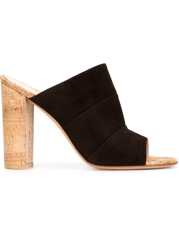 Gianvito Rossi Chunky Heel Mules