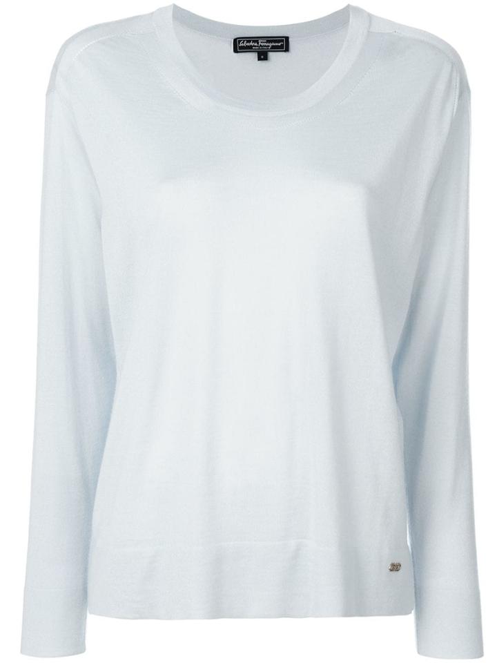 Salvatore Ferragamo Round Neck Jumper - Blue