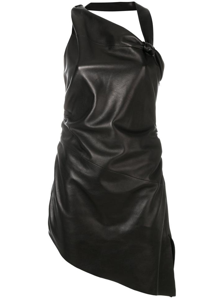 Saint Laurent Asymmetric Fitted Dress - Black