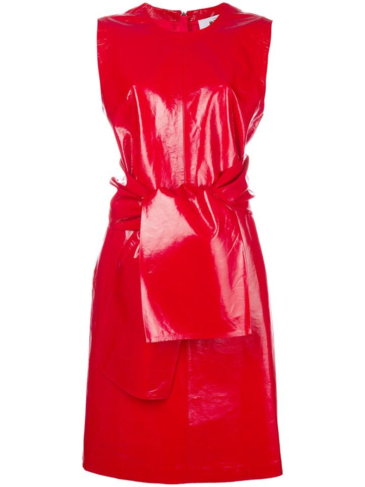Msgm Vinyl Dress - Red