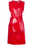 Msgm Vinyl Dress - Red