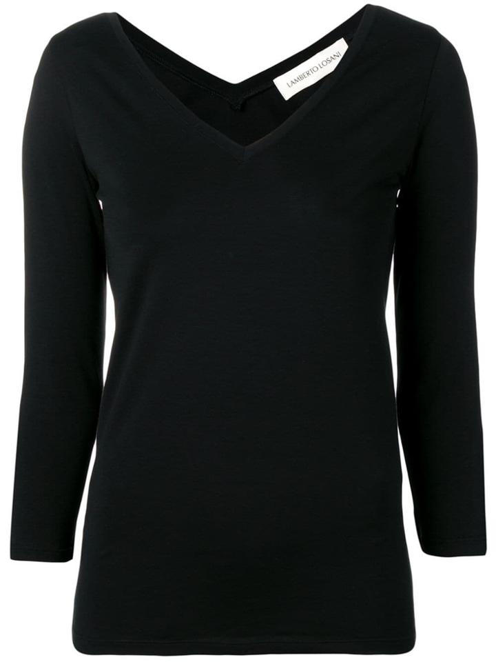 Lamberto Losani V-neck Jumper - Black