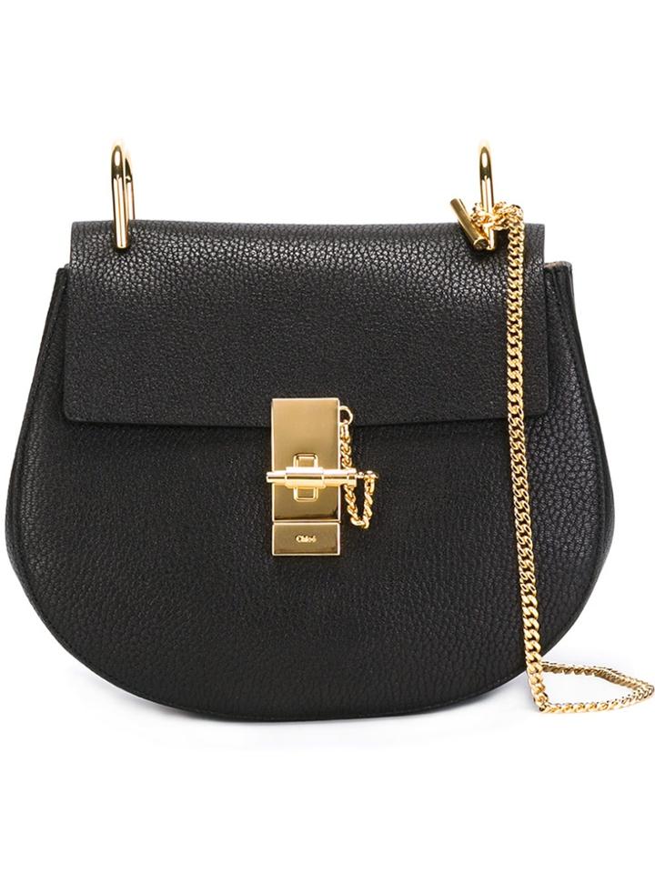 Chloé Black Drew Small Leather Shoulder Bag