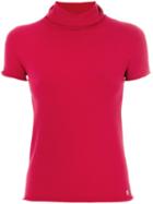 Twin-set - Turtleneck Knitted Blouse - Women - Polyester/viscose - Xs, Pink/purple, Polyester/viscose