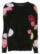 Adam Lippes Multi Floral Knit Jumper - Black