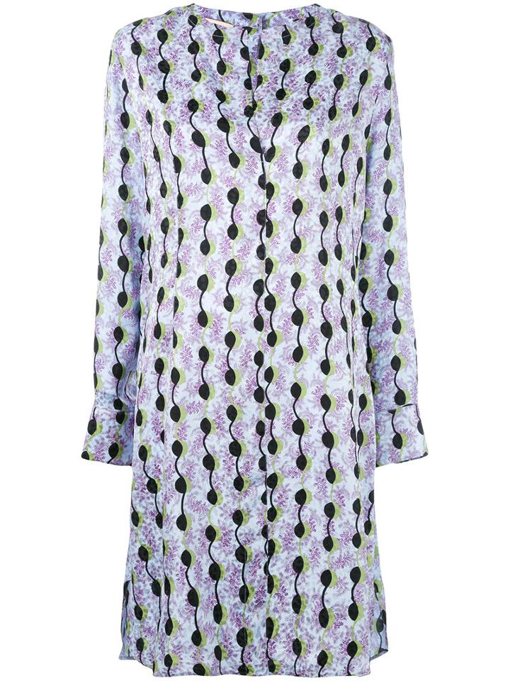 Marni Patterned Shirt Dress, Women's, Size: 42, Black, Silk