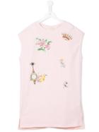 Monnalisa Printed Dress, Girl's, Size: 14 Yrs, Pink/purple