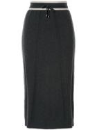 Lorena Antoniazzi Knit Fitted Skirt Ds Elastic Waistband W/ Color