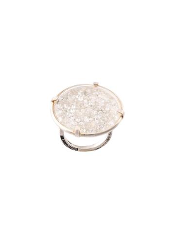 Ann Demeulemeester Diamond And Glass Star Ring, Women's, Size: Small, Metallic