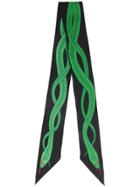 Rockins Snake Embroidered Scarf - Green