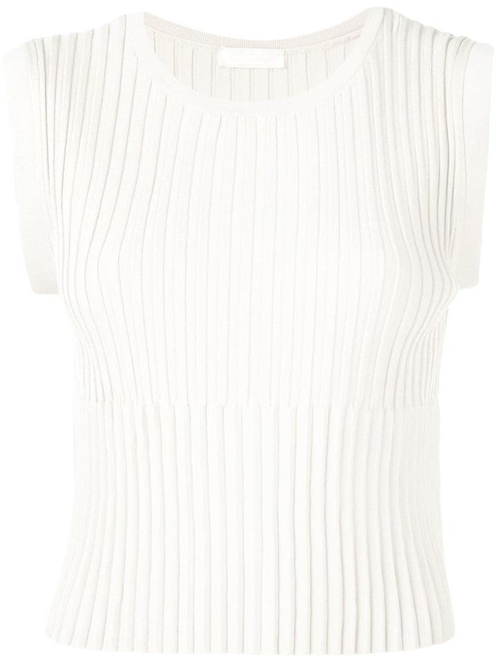 Drome Ribbed Knit Tank Top - Neutrals