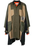 Kidill Oversized Panelled Shirt Jacket - Green