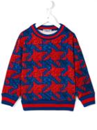 Mi Mi Sol Oversized Houndstooth Print Sweatshirt, Girl's, Size: 8 Yrs, Blue