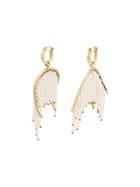 Ellery Pearl Fringe Emin Drop Earrings - Metallic