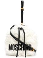 Moschino Wool Bucket Bag - White
