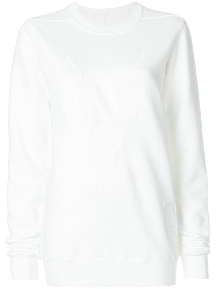 Rick Owens Drkshdw Embossed Sweatshirt - White