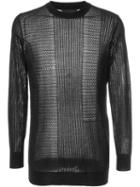 Diesel Black Gold Perforated Panel Sweater