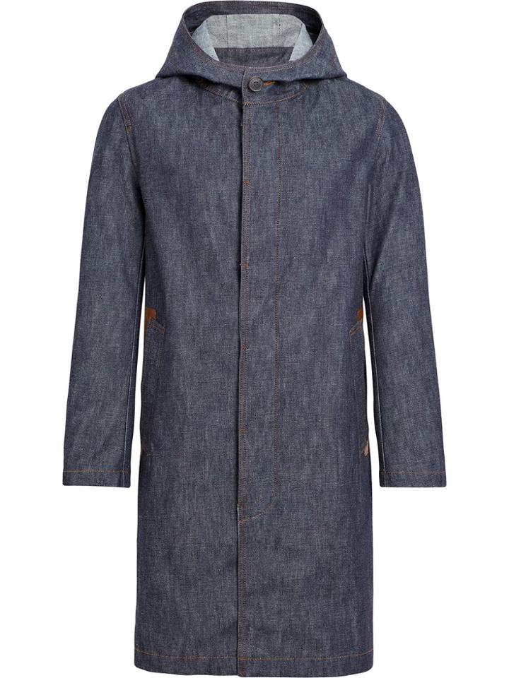 Mackintosh Dark Indigo Denim Hooded Coat D-mc007d - Blue