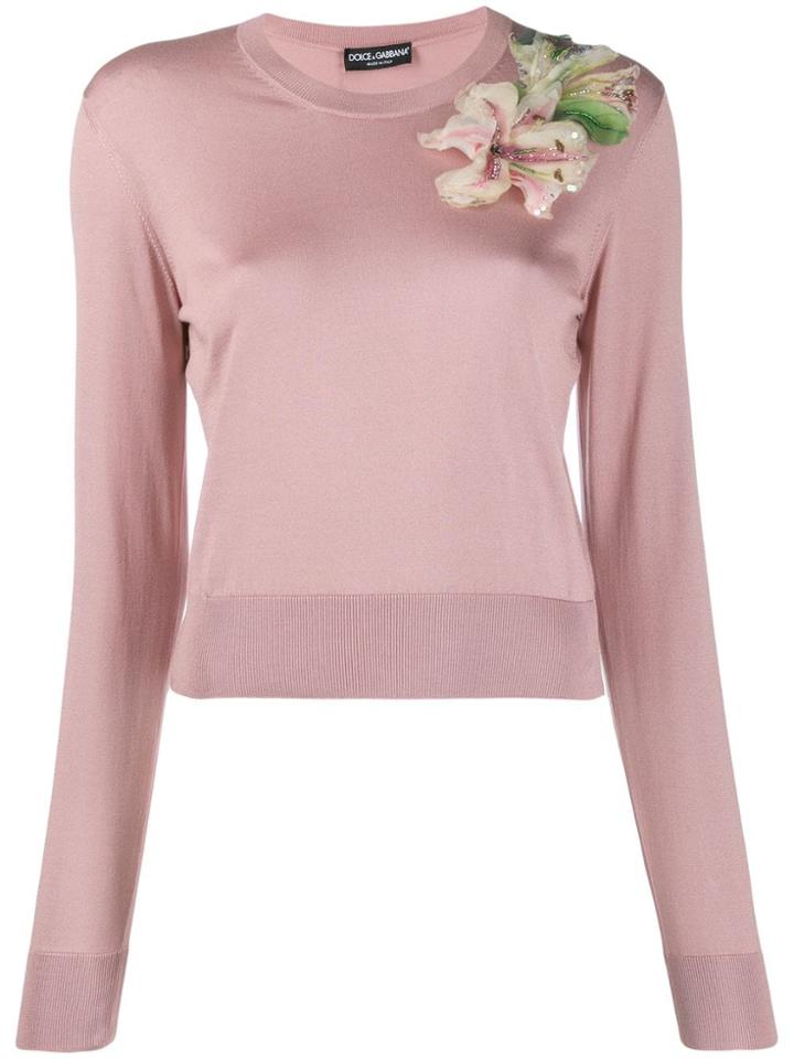 Dolce & Gabbana Embroidered Jumper - Pink