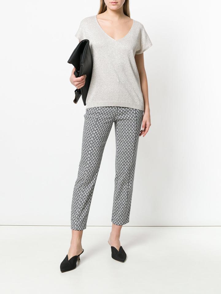 La Fileria For D'aniello Lurex Knit Tee - Metallic